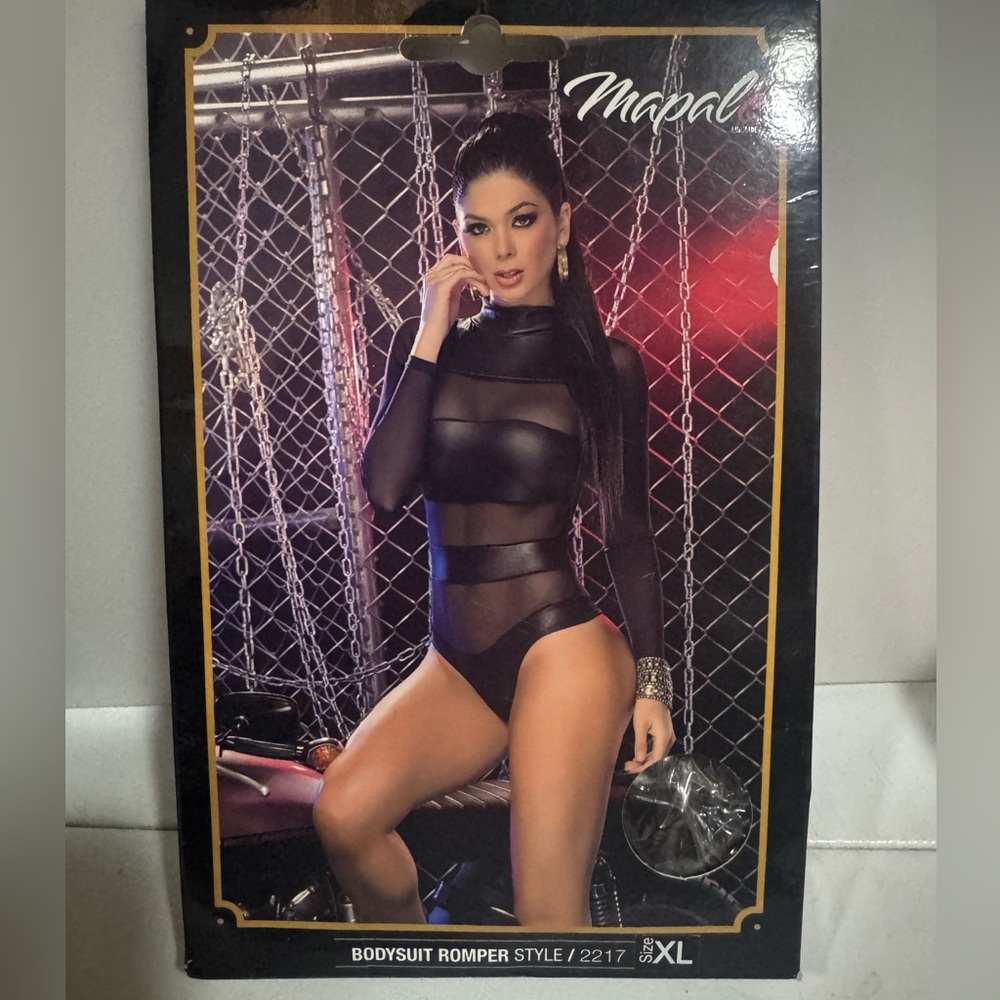 Mapalé Black Sheer Bodysuit